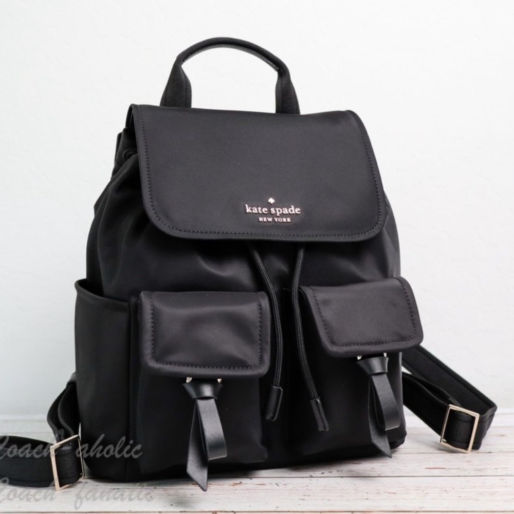 Kate Spade Black Nylon Backpack